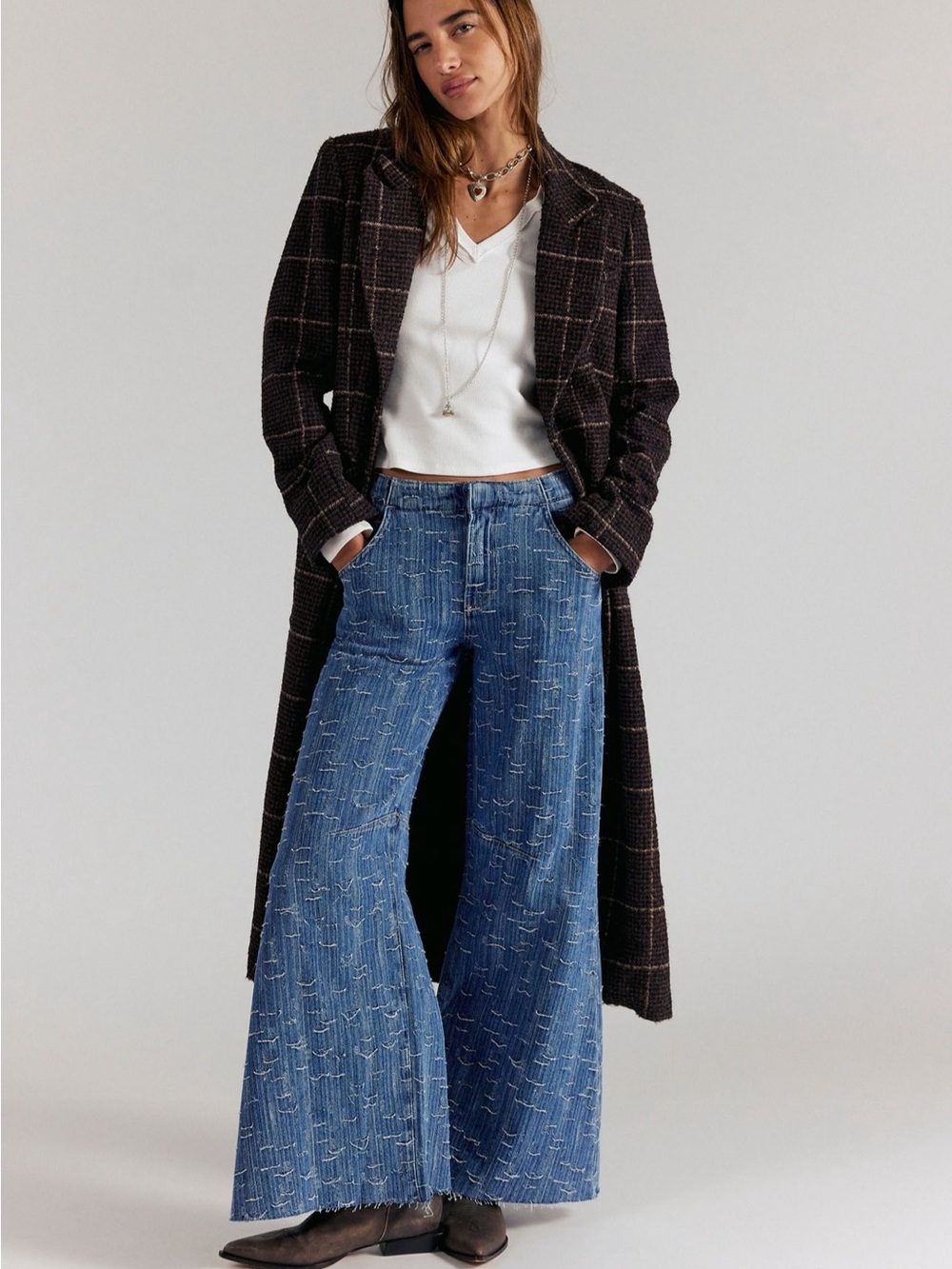 Free People Front Row Wide-Leg Flare Jeans #17
